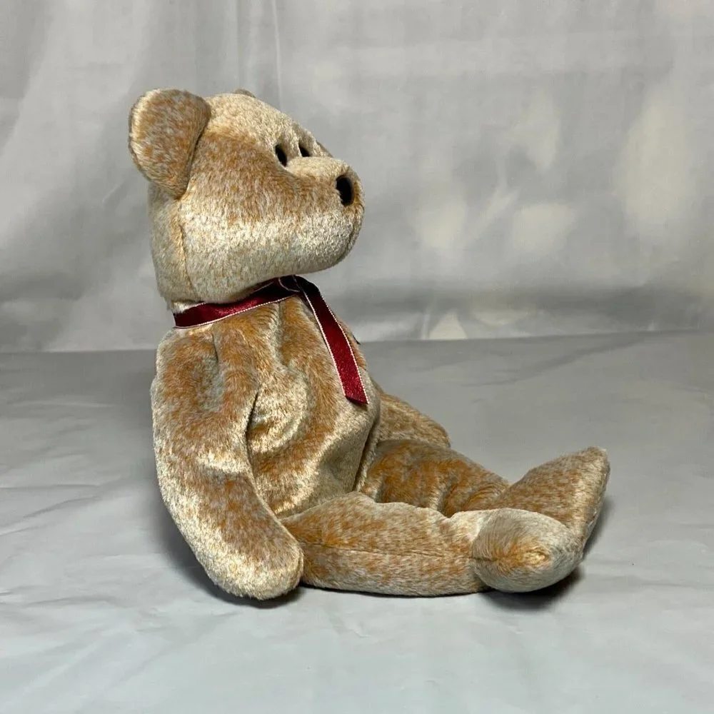 Ty Beanie‎ Baby 1999 Signature Bear Retire P.E. Pellets Tag Errors MWMT Rare Vtg